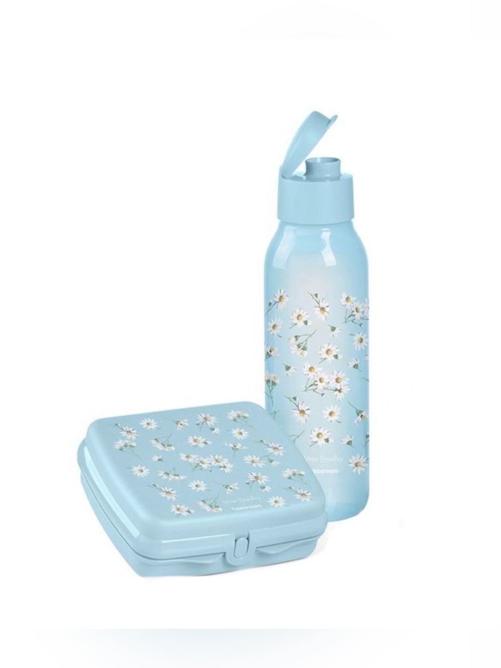 Vera Bradley + Tupperware Water Bottle & Sandwich Keeper~ Falling Daisies